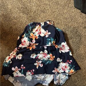 Floral swim top